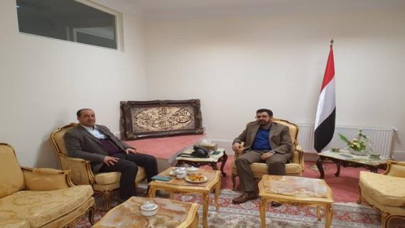 السفير الديلمي يلتقي سفير سويسرا والقائم بأعمال السفير الليبي في طهران 