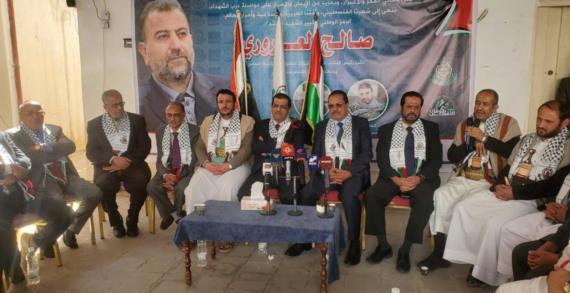 وفد سياسي يزور مكتب حركة حماس في صنعاء لتقديم واجب العزاء باستشهاد العاروري