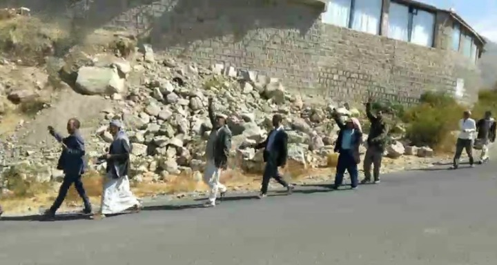 إب.. مسير لقوات التعبئة في وادي الحبالي بمديرية السدة