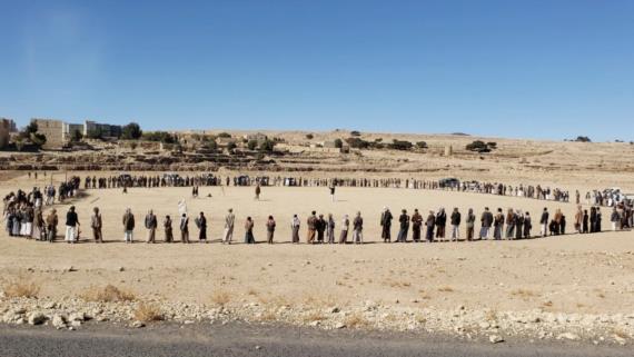 وقفة قبلية مسلحة في أرحب بصنعاء تأكيداً للجهوزية وانتصارًا لكتاب الله