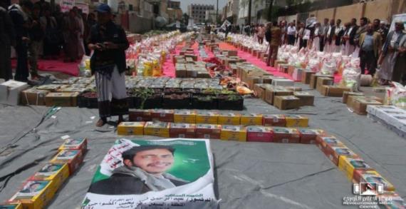 أسرة الشهيد المضواحي تقدم قافلة غذائية وطبية للمرابطين في الجبهات