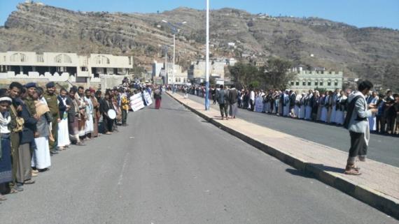 ابناء مشورة بريف اب يعلنون استمرار النفير العام ضد العدوان