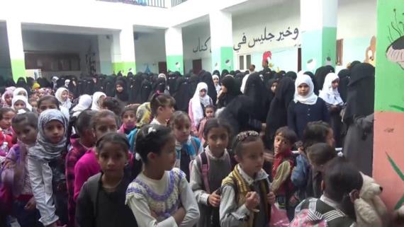 تنظيم إذاعة مدرسية لطالبات مدرسة النهضة بمدينة حجة بمناسبة المولد النبوي الشريف