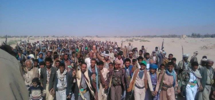 مسيرة حاشدة لأبناء الجوف شكراً لله على وأد الفتنة