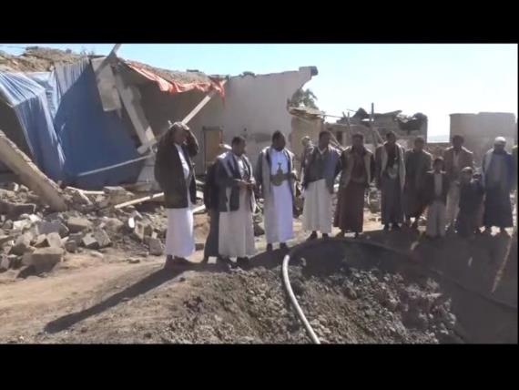 محافظ صعدة يزور مكان جريمة العدوان في بني معاذ