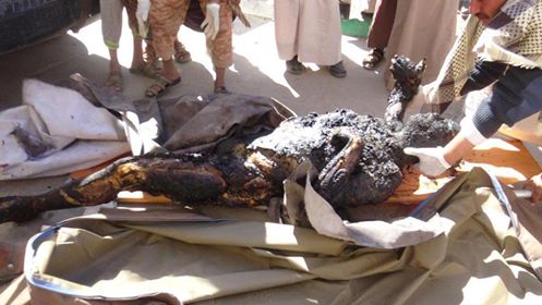 استشهاد وإصابة 19 مواطنا في جريمة وحشية للعدوان بمدينة صعدة (صور)