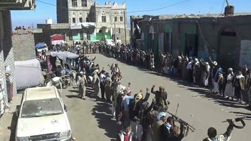 وقفة احتجاجية في حجة بمناسبة مرور 1000 يوم من العدوان 