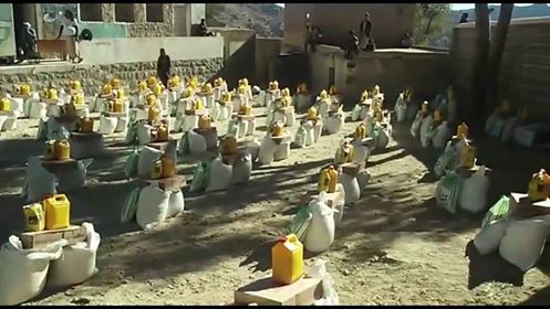 تدشين توزيع  السلة الغذائيه بمديرية السلفيه بريمة 