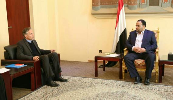الرئيس الصماد يستقبل مسئولي برنامج الغذاء واليونيسيف والصحة العالمية