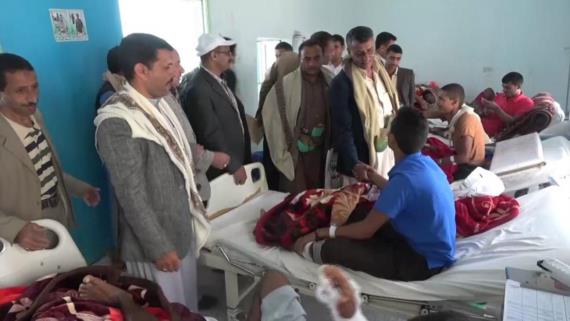 زيارة تفقدية لجرحى الجيش واللجان في حجة