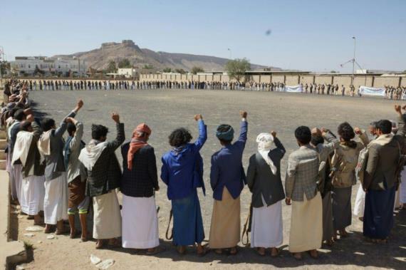 وقفة قبلية لأبناء مديرية الصفراء بصعدة تحت شعار ”انفروا خفافا وثقالا”
