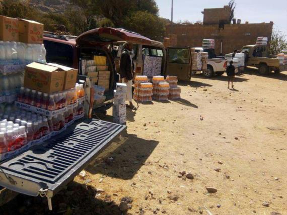 أبناء مديرية الطويلة بالمحويت يسيرون قافلة بمناسبة مرور ثلاثة أعوام من الصمود