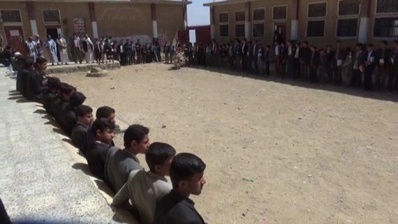 وقفة احتجاجية طلابية في مديرية المفتاح بحجة
