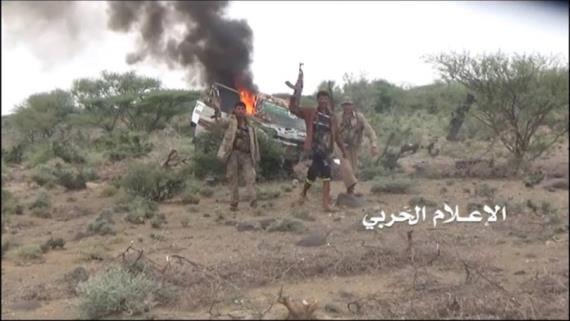 قنص عدد من المنافقين وتدمير آلية في مأرب و الجوف