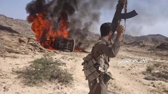 مصرع جنود سعوديين ومرتزقة وتدمير آليتين بجيزان