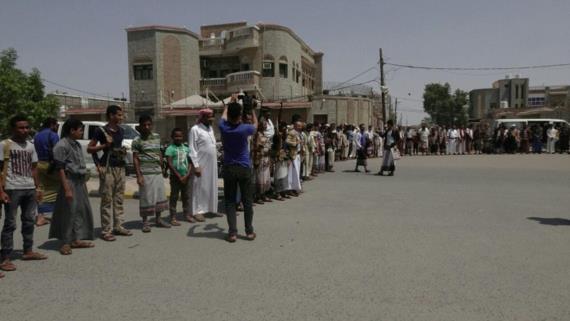 وقفة احتجاجية بالحديدة تنديدا بجرائم العدوان