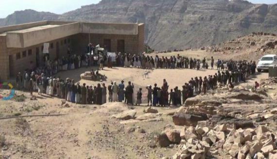 ابناء قبائل البدي بالمحويت يستنكرون جرائم العدوان وحربه الاقتصادية