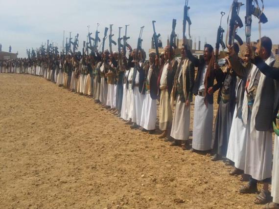 وقفة قبلية مسلحة بمديرية شبام كوكبان بالمحويت تنديدا بخروقات العدوان (صور)