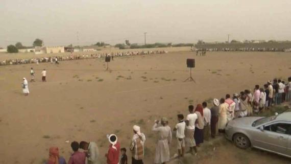 أبناء مديرية القناوص بالحديدة ينددون بخروقات العدوان لوقف إطلاق النار