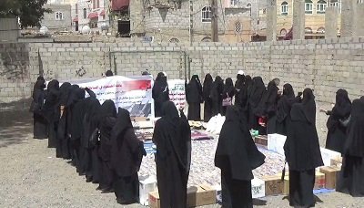 حرائر مديرية معين تسير قافلة دعم للمرابطين في جبهة الساحل