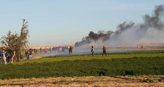 اصابات في استهداف مجموعة من الفلسطينيين في مخيم ملكة شرق غزة
