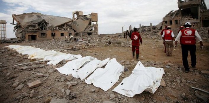 وزارة الصحة : انتشال 156 جثة من ضحايا مجزرة العدوان بحق الأسرى في ذمار