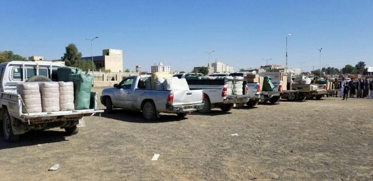 فرع مؤسسة يمن ثبات بصعدة تيسر قافلة شتوية للمرابطين في الجبهات
