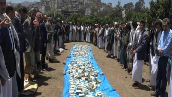 أبناء مديريتي ذي السفال ويريم بإب يسيرون قافلة مالية وعينية للمرابطين في الجبهات