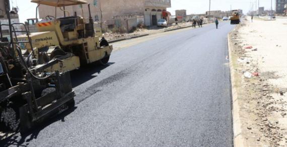 تفقد سير العمل في مشروع إعادة تأهيل الدائري الجنوبي بذمار