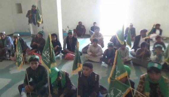 فعالية طلابية بمديرية شدا الحدودية بصعدة احتفاء بذكرى المولد النبوي