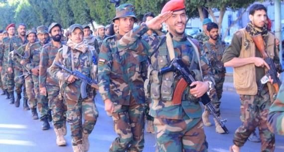مديرية الثورة بالعاصمة صنعاء تشهد عرضاً عسكرياً إعلاناً للجهوزية