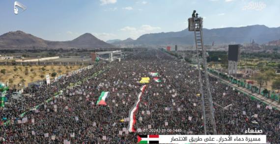 السيد القائد يدعو لمسيرات مليونية في العاصمة صنعاء والمحافظات ولجنة الأقصى تحدد ساحات الاحتشاد