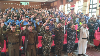 إدارة أمن محافظة حجة تنظم فعالية خطابية بعيد جمعة رجب