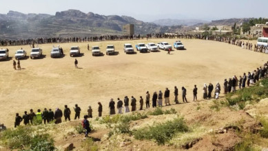 قبائل الطويلة بالمحويت تؤكد الجهوزية والاستعداد لمواجهة العدو السعودي