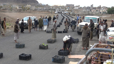 أبناء سعوان في بني حشيش بصنعاء يسيرون القافلة العاشرة من العنب دعمًا للمرابطين في الجبهات