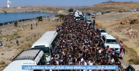 استقبال ولقاءات متواصلة بقبائل مأرب.. قائدُ الثورة يلُــمُّ شملَ القبيلة