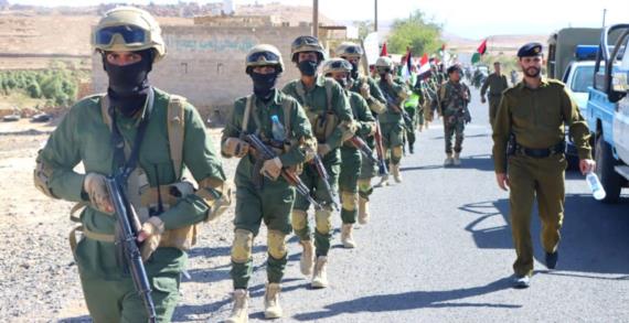 مسير لمنتسبي الأجهزة الأمنية بصنعاء نصرة لغزة وتأكيد الجهوزية لأي تصعيد